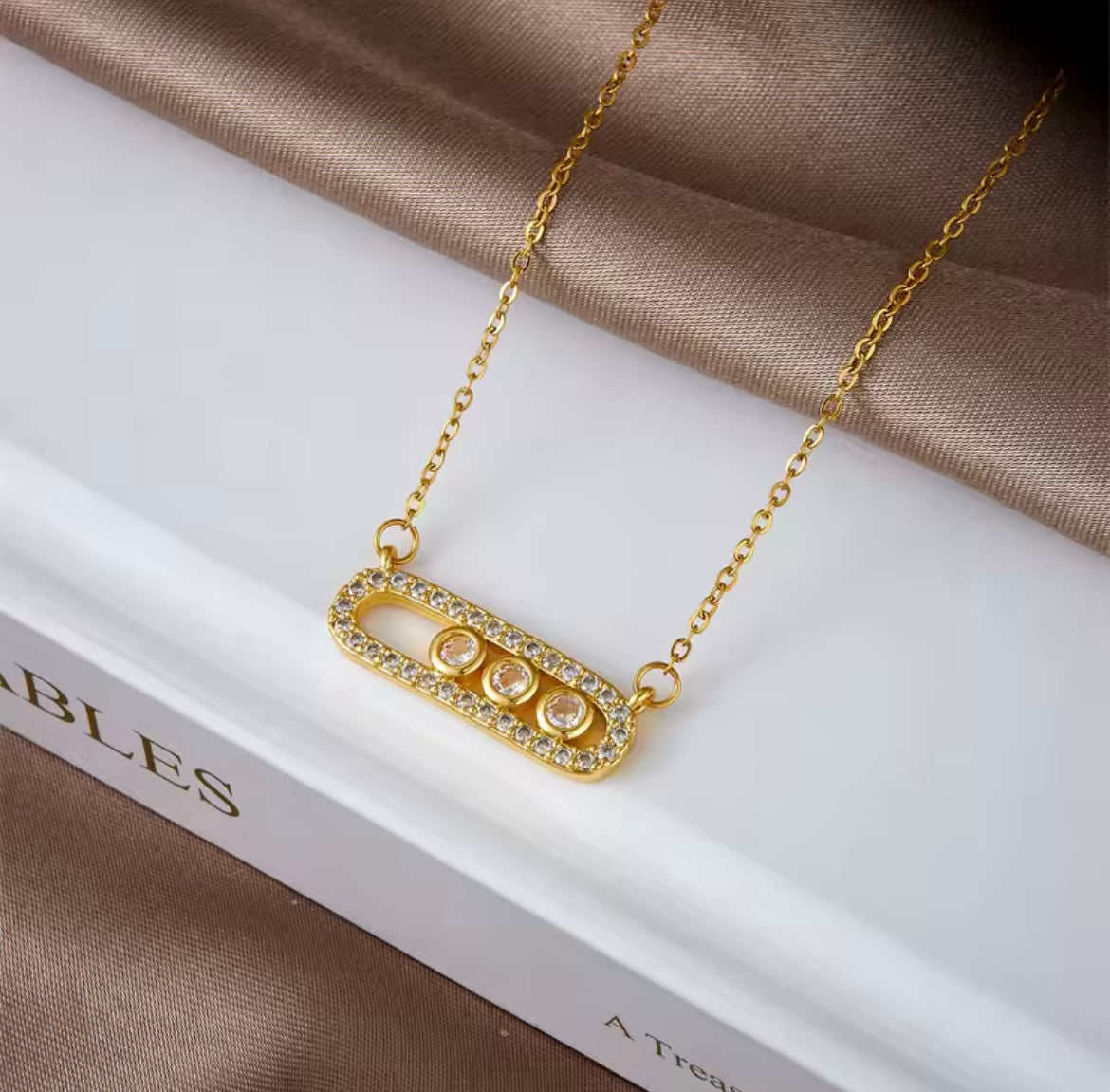 ZFolds-Collier en acier inoxydable pour Femmes et Filles