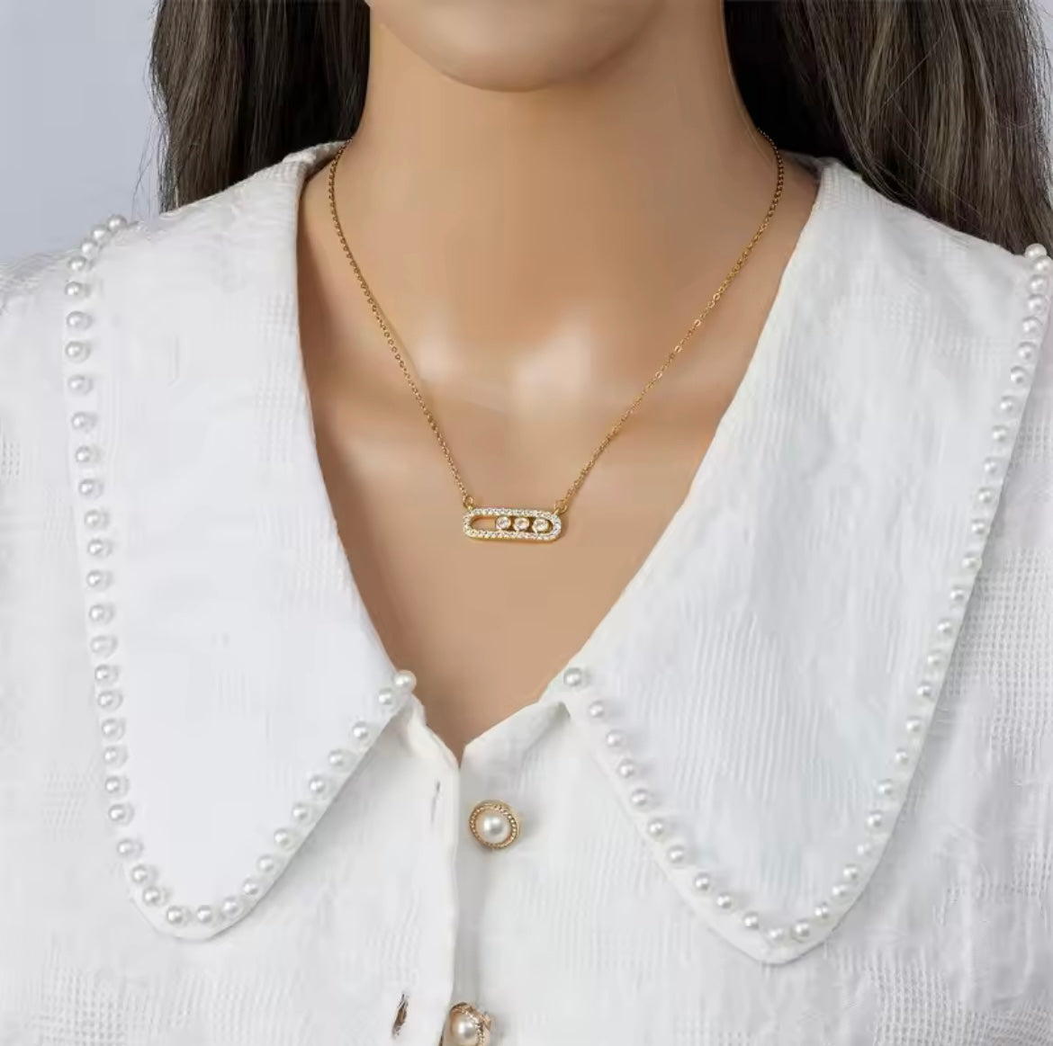 ZFolds-Collier en acier inoxydable pour Femmes et Filles